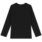 Boys Black Elephant Long Sleeve Top, 1, hi-res